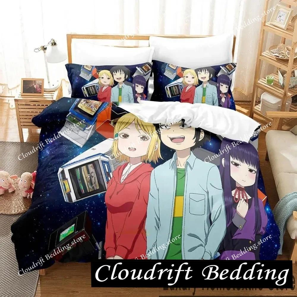 Hi Score Girl Anime Bedding Set Duvet Cover Bed Set Quilt Cover Pillowcase Comforter king Queen Size Boys Adult Bedding Set