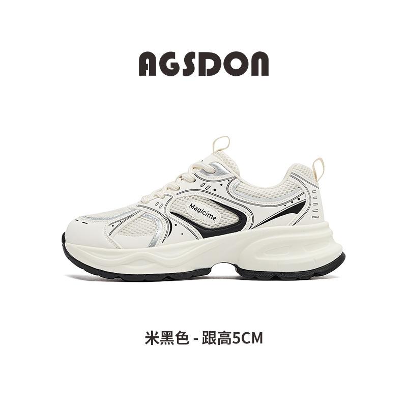 Augustine Daddy Shoes Women's 2025 New Autumn Platform Sneakers Skinny Casual Mountaineering Outdoor Running Shoes