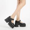 Fashion New 2025 High-Heeled Mary Janes: Pointed-Toe, Small-Size Women's Shoes with Thick Platform and Chunky Heel