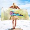 Rare Birds Print Large Oversized Beach Towel Highly Absorbent Microfiber Bath Towel Quick Dry Blanket for Kids and Adults Gift