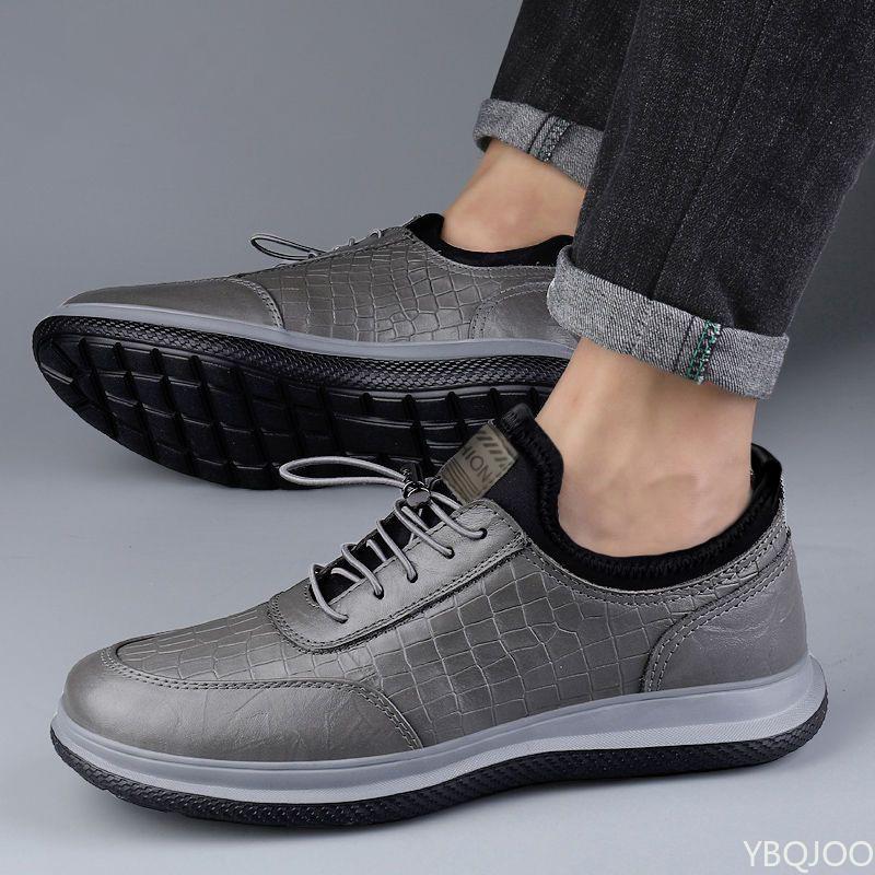 Trendy Casual Leather Shoes 2025 New Wear-resistant Soft Sole Anti Slip Sports Daily Casual Men's Shoes Sneakers Zapatos Hombre