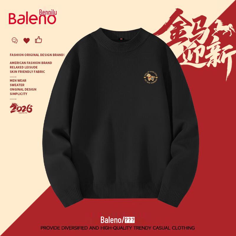

Baleno Men s Semi-High Collar Warm Knitted Sweater XL