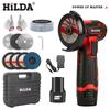 HILDA 12V 3-Inch Mini Lithium Battery Angle Grinder & Polisher