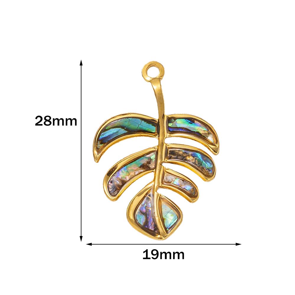 2pcs Gold Stainless Steel White Shell Charms For Jewelry Makings DIY Women Bracelet Necklace Jewelry Pendants Summer Supplies