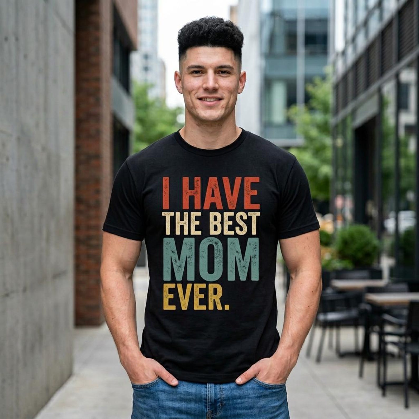 I Have The Best Mom Ever T-Shirt; Funny New Moms First Mothers Day Tee; Pregnancy Announcement Top XL