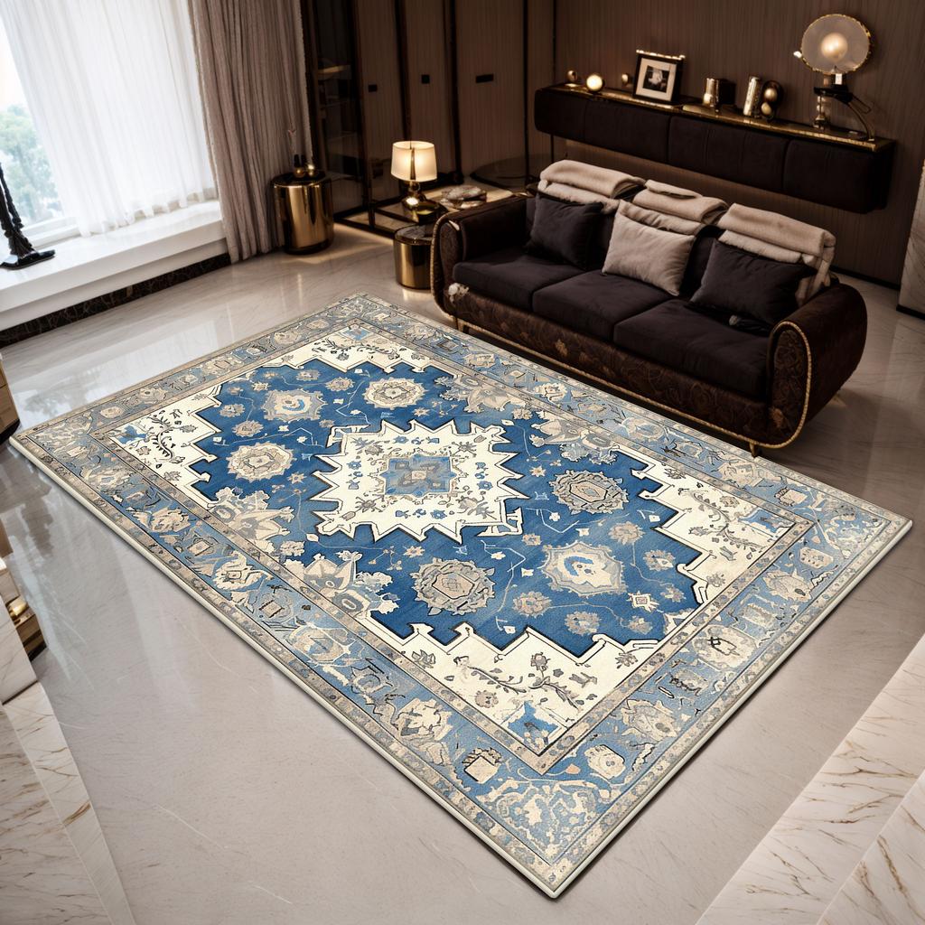 Bohemian Floral Design Home Decoration Luxury Large Rugs for Living Room Non-slip Carpet for Rooms Foldable Study Decoration Mat