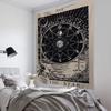 Vintage Sun Tarot Tapestry  Floral Design Mystical Elements  Unique Wall Art for Home Decor Bedroom  Occult Lover Gift