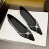 Fashion Rhinestone Cross Band Women Flats Pointed Toe Silk Ladies Shoes Crystal Beading Loafers Female Height Increasing Ballet Shoes