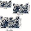 Japanese Ukiyo‑E Great Wave Non‑Slip Floor Rug for Entryway Bathroom
