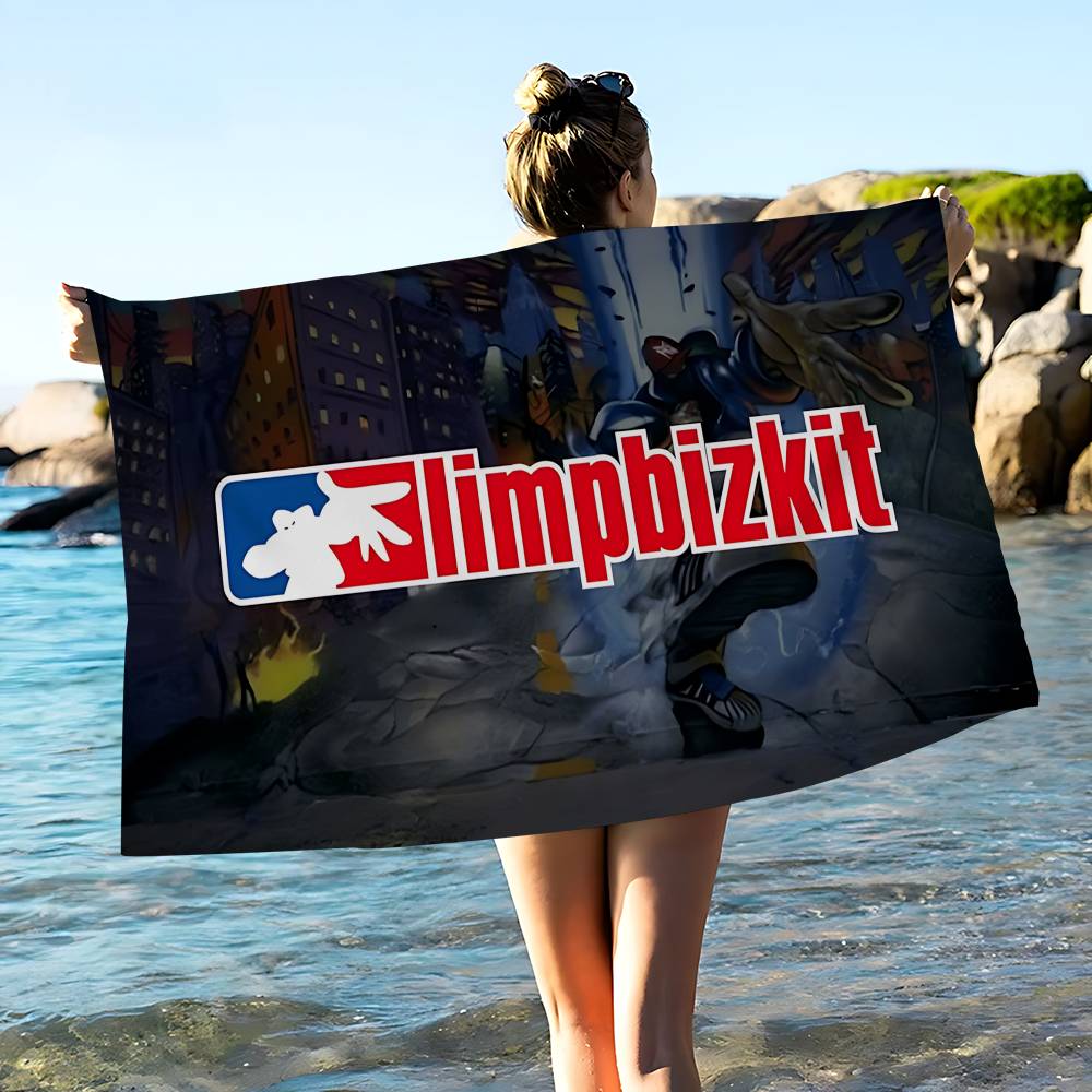 Classic Band L-Limp B-Bizkit Anime Beach Swimming Towel Soft Absorbent Washcloth Children's Gifts for Kids Travel Camping Gym