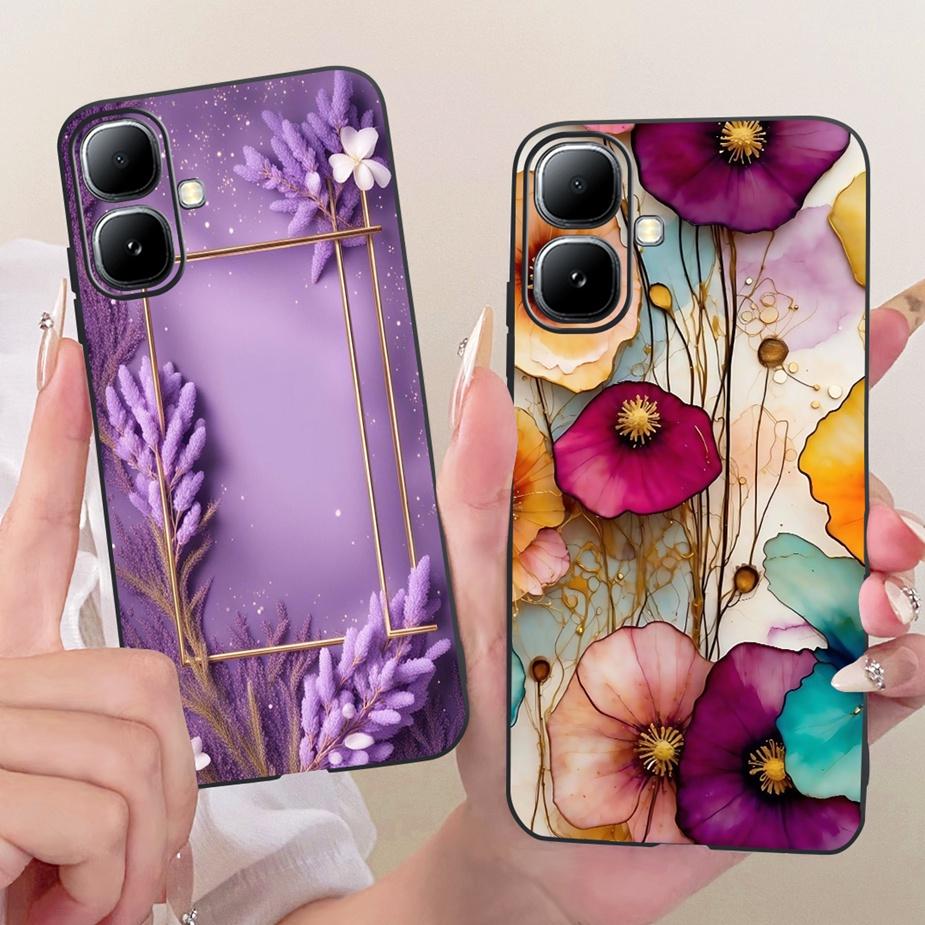 For Infinix Smart 20 Case X6840 X6840B Luxury Flowers Butterfly Painted Phone Cover Case For Infinix Smart 20 Smart20 Soft Shell