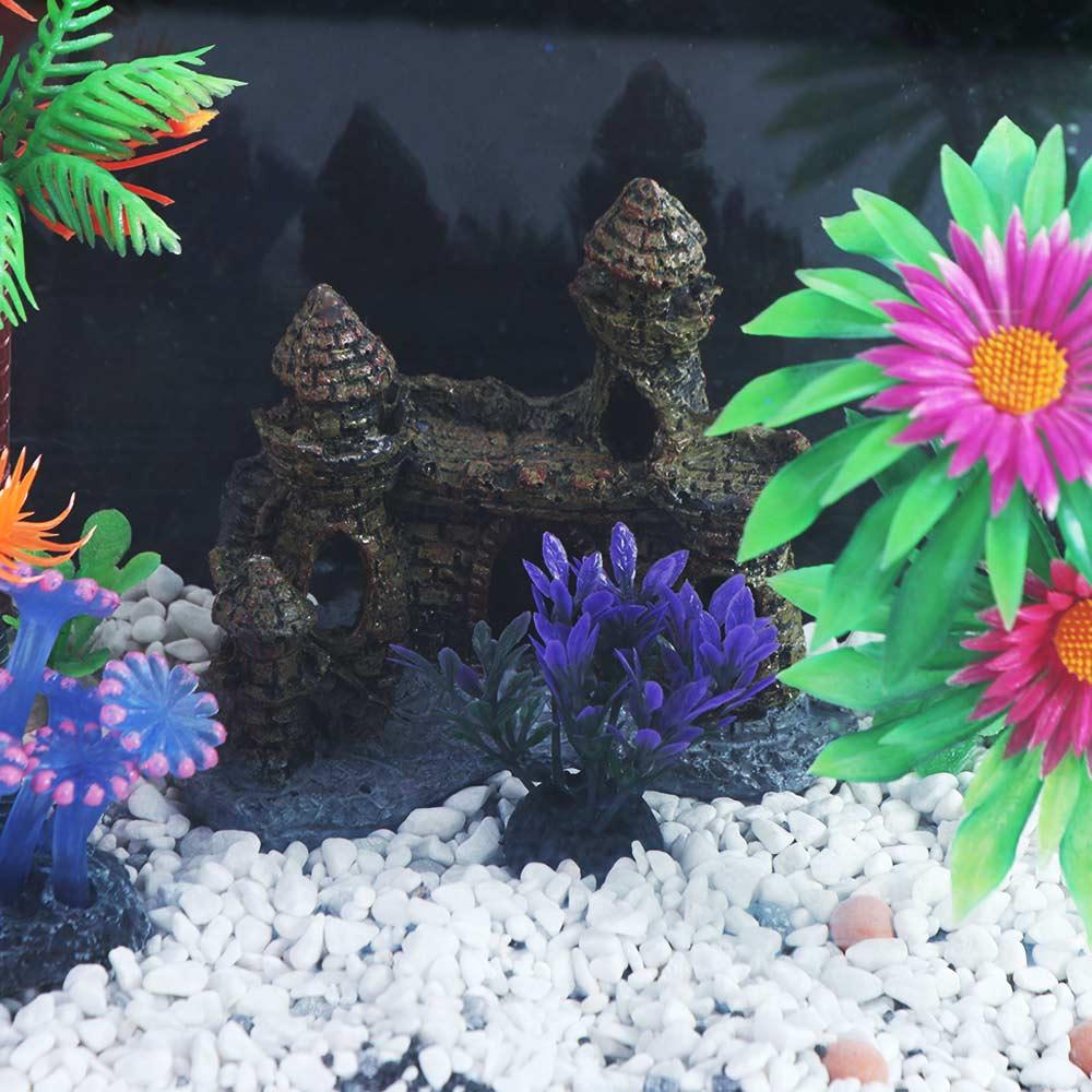 Decorative Artificial Aquatic Plants Mini Simulation Underwater Aquatic Plants Plastic Lifelike Water Weeds Ornament Fish Tank