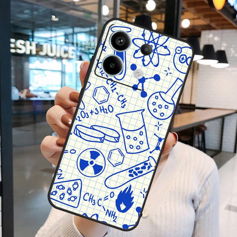 Science Chemistry Formulas Case For Xiaomi Redmi Note 15 Pro Plus 10 11 12 13 14 Pro Redmi 15 15C 10C 12C 13C 14C Cover