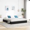 Ottoman Bed Frame with Storage Black 160 x 200 cm Velvet