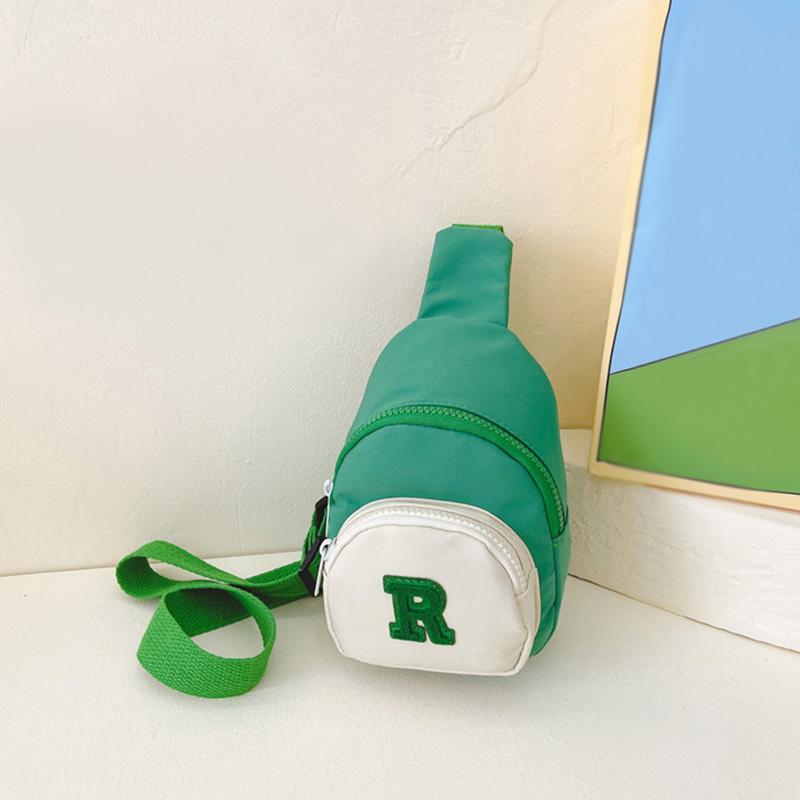 Children's Bag Boy Crossbody Bag Letter Contrast Color Kids Chest Bag