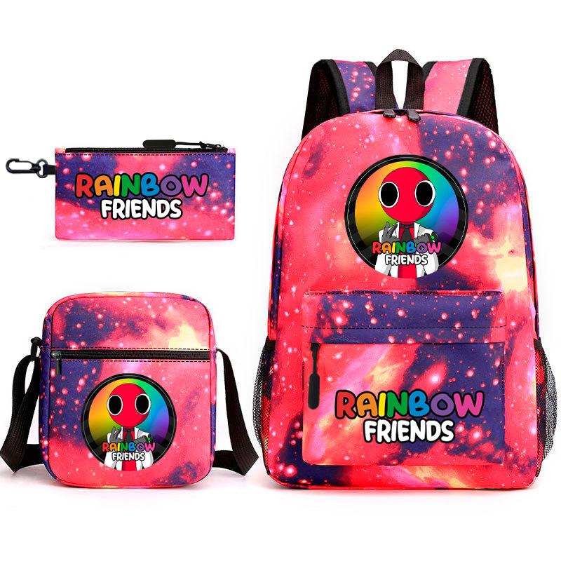 Rainbow Friends Gra Rainbow Friends Plecak Szkoła Podstawowa Torba Szkolna Gwiazda Zestaw Trzech Sztuk