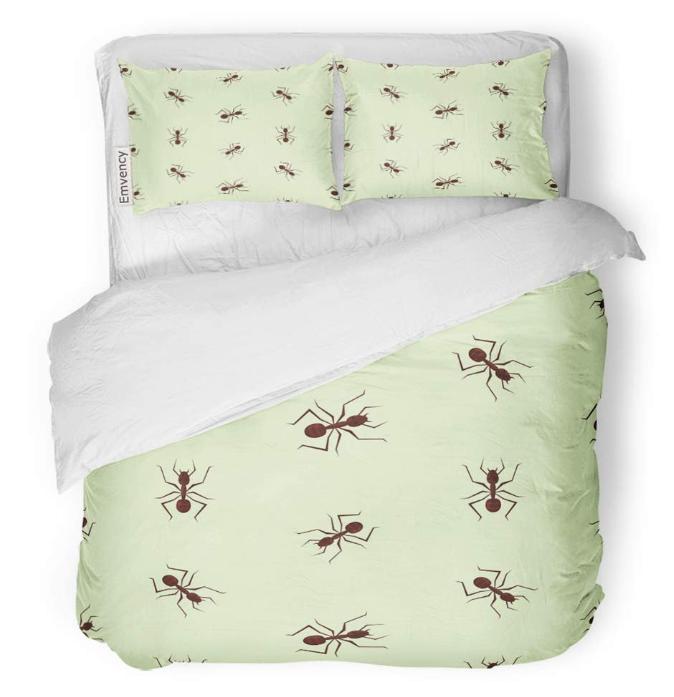 Ants Duvet Cover Set for Kids Boys Girls Teens Queen King Lightweight Bedspread Cover Bedroom Decor Insects Bedding Set No Quilt