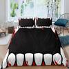 Halloween King Queen Duvet Cover Horror Blood Hand Bedding Set For Teens Scary Red Blood Stains 2/3pcs Polyester Quilt Cover
