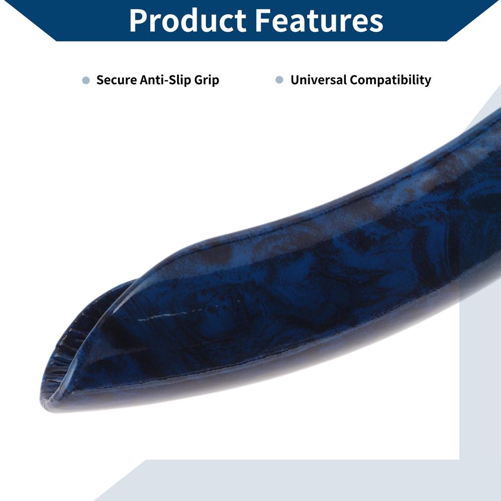 X AUTOHAUX Universal Car Steering Wheel PU Synthetic Easy Blue Peach 1 Piece Cover, Leather, Durable, Heat-Resistant, 38cm, Installation, Texture,