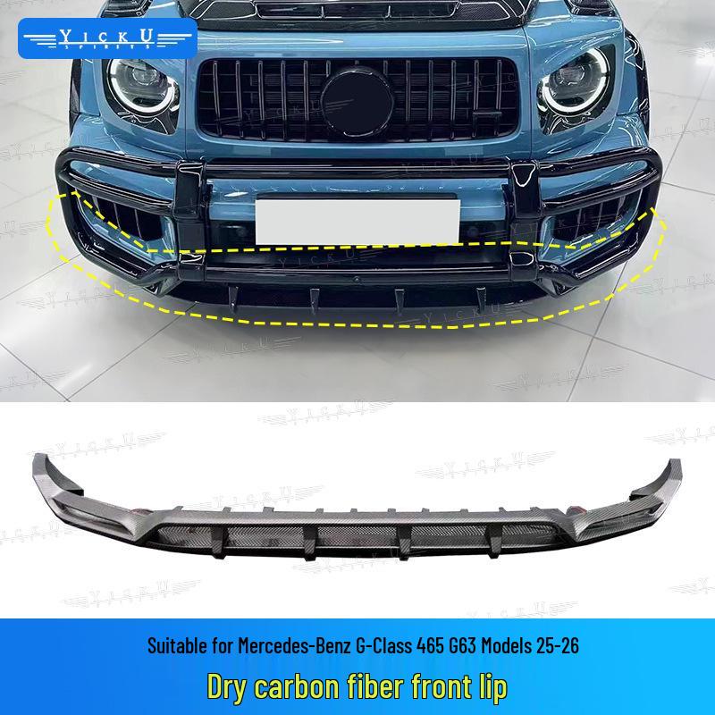 Compatible Mercedes G-Class 465 Carbon Fiber Body Kit: Front Lip, Rear Lip, Hood, Fender, Tail Wing, Roof Light.