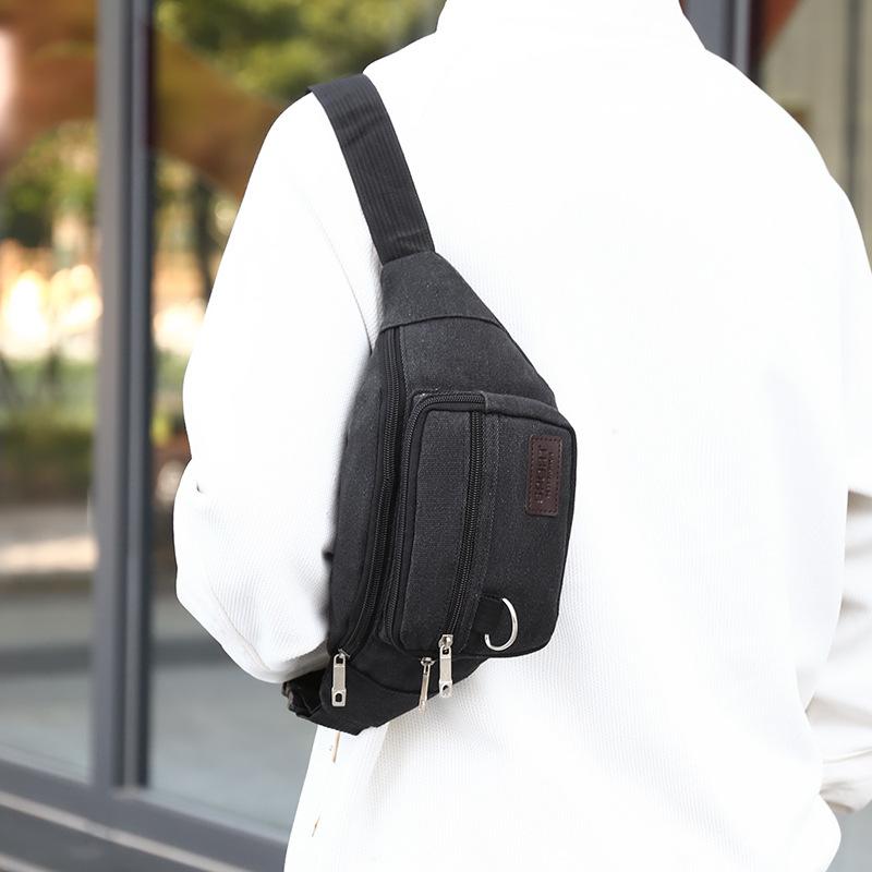 Outdoor Lightweight Sports Chest Bag Oxford Durable Stall Business Cashier Pocket Joker Travel Shoulder Crossbody Bag.