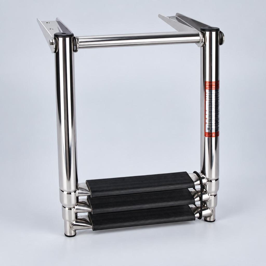 Marine Boarding Ladder Mirror Polished with AntiSlip Steps Saltwater Resistant for
