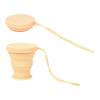 Foldable Silicone Travel Cup with Lid Reusable Water Bottle for Outdoor Camping Gym Heat-Resistant Coffee Cup BPA-Free Portable Mouthwash Cup