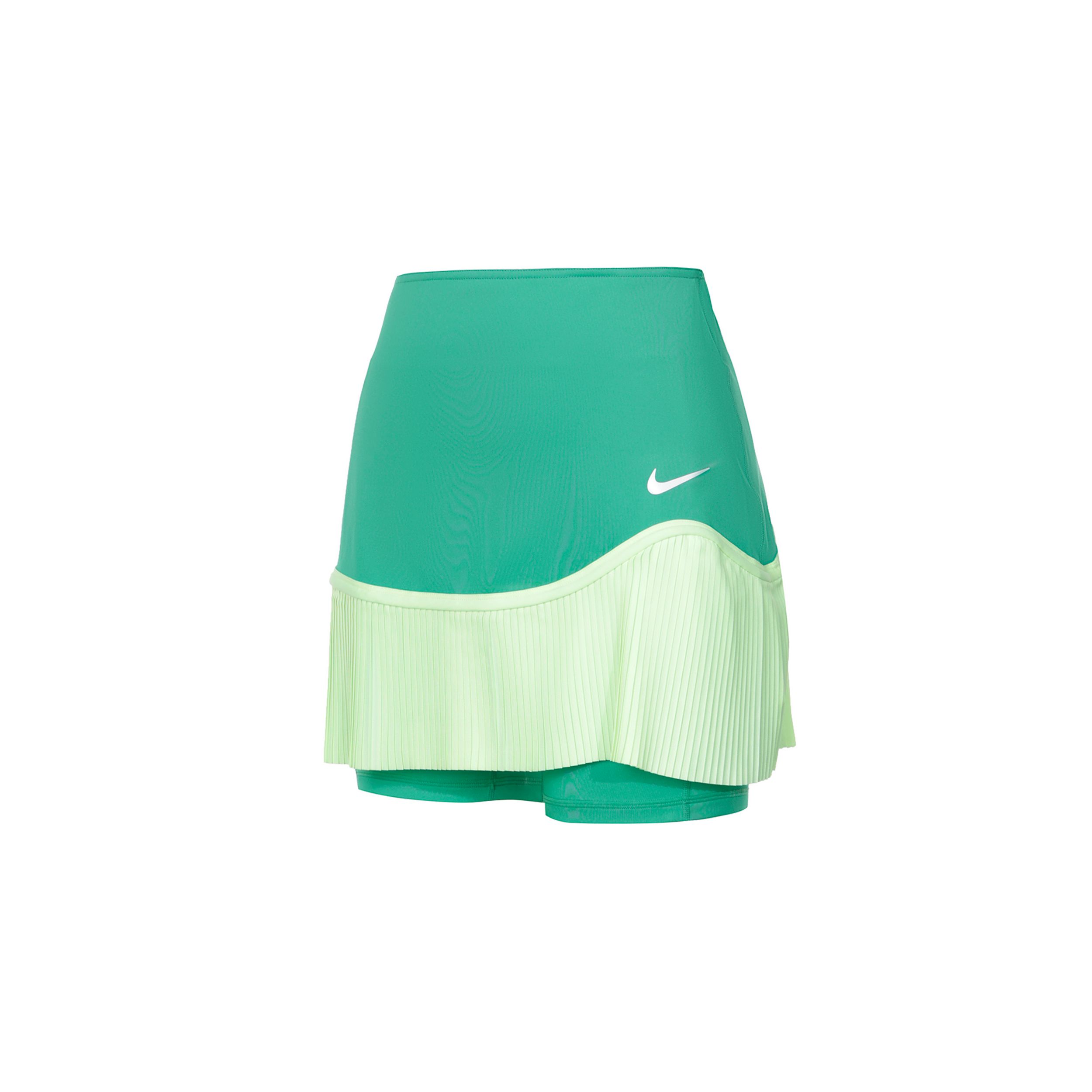 Nike SS24 Dri-Fit Color Block Logo Print Quick Dry Tennis Casual Skirt Women Skirts Sports-Green FD6533-324 L