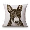 Hand Painting Dog Posters Cushion Cover Greyhound Bull Terrier Labrador Animals Portrait Pillowcase Decorative Pillows For Sofa
