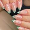 30pcs Almond Press On Nails Long Lasting Use Reusable Resin Fake Nails for Fingernail DIY Decoration