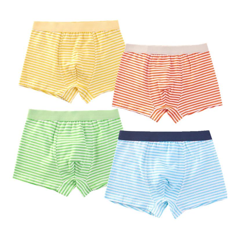 4Pc/lot Children's Cute Cartoon Boxers Boys Pure Cotton Soft Colorful Underpants Underwear Boxer