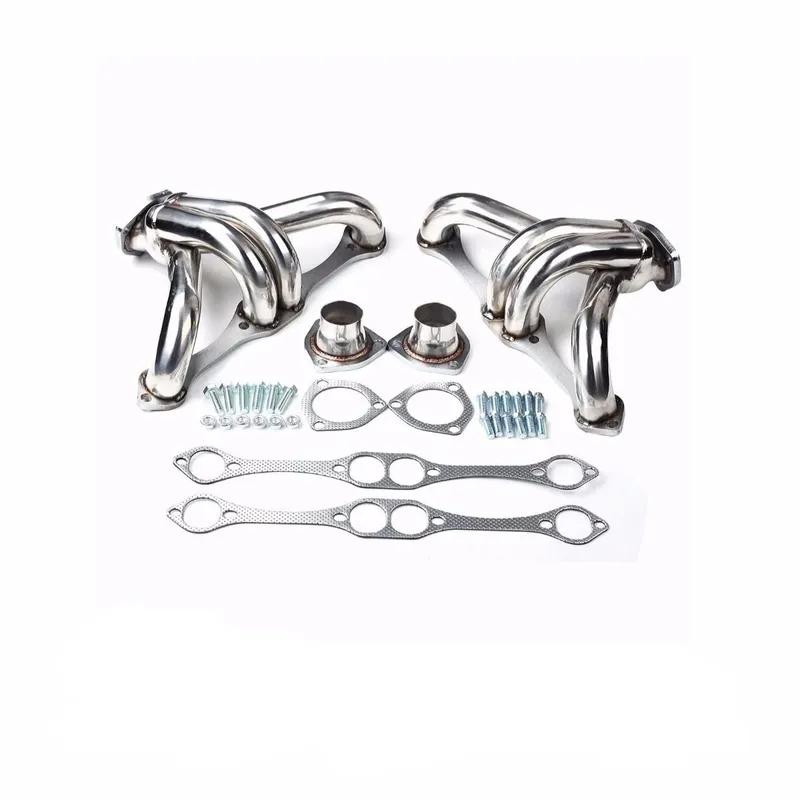 Collettore Acciaio Inox Corto Hugger di Alta Qualità Small Block Per Chevy V8 262/283/302/305/307/327/350/400