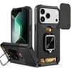 Case For For Iphone 17 Air 16 15 14 13 12 11 Pro Max 17 Mini Heavy Duty Protection With Sliding Camera Cover And Card Clip Cover