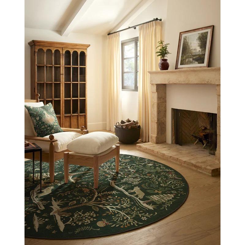 Anonna Donker Hout Ronde Kleden Woonkamer Populair Kleed Bank Keuken Deurmat Decor Kinderen Antislip Vloermat Vintage Cirkel Tapijt