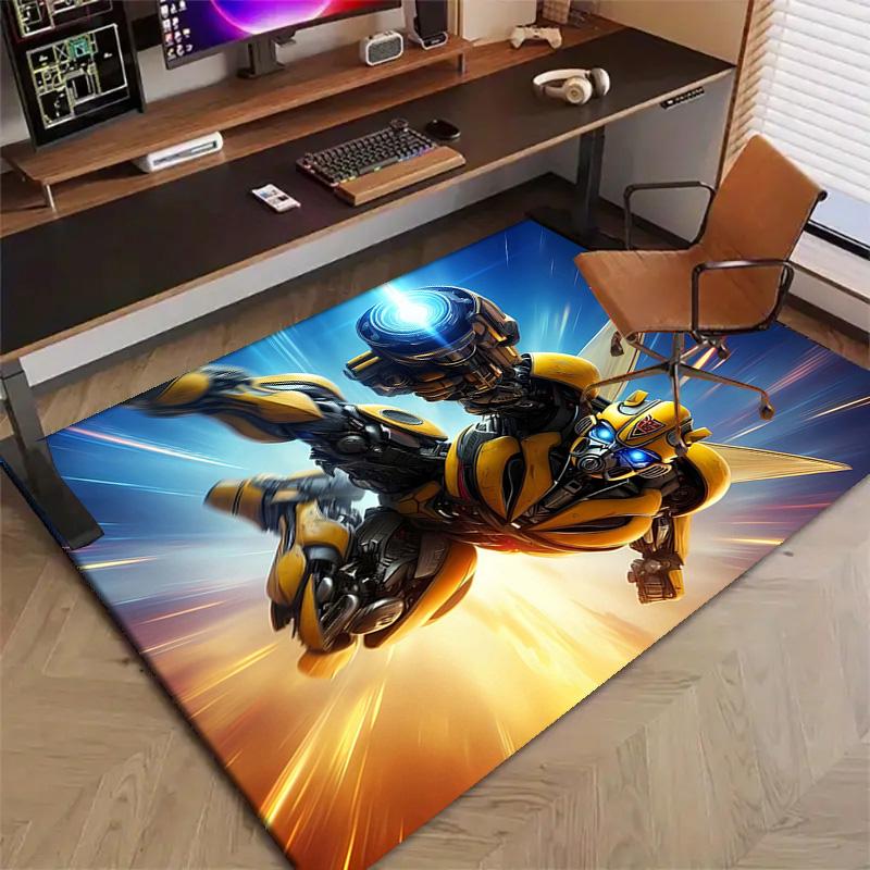 1pc Bumblebee5 Design Printed Area Rug Carpet for Bedroom Living Room Home Decor Rugs Mat Non Slip Mat Rug for Bedside