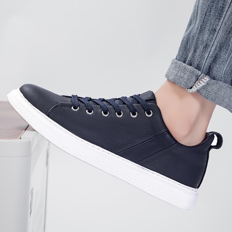 Fashion Genuine leather men's board shoes Classic minimalist design style Office and driving Daily Office Business Party Quality shoes