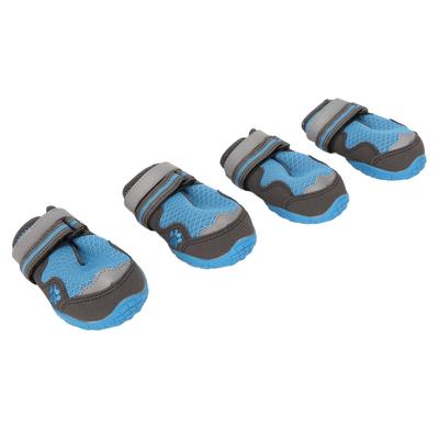 4 Stück Hundeschuhe Rutschfest Abriebfest Hundestiefel Schuhe Atmungsaktiv Pfotenschutz für Haustiere mit Reflektierenden Streifen zum Wandern