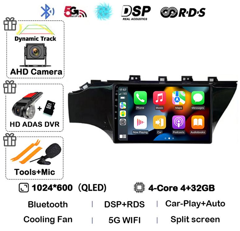 Android 14 Carplay For KIA RIO 4 IV FB X-line 3 2011- 2016 2017 2018 2020 2021 Car Radio Multimedia Player GPS Navigation Stereo