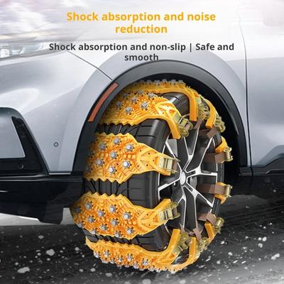 Adjustable Car Tire Chains Rustproof High Hardness Quick Fit Easy Installation Tire Chains Thickened Car Anti Skid Tire Chains