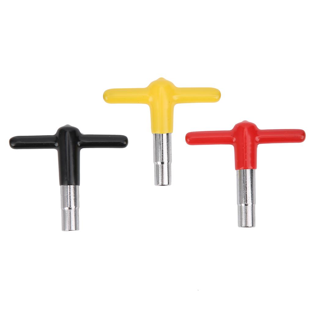 3Pcs Drum Key T Shaped Wrench with Silicone Protective Cover Musical Instrument Parts