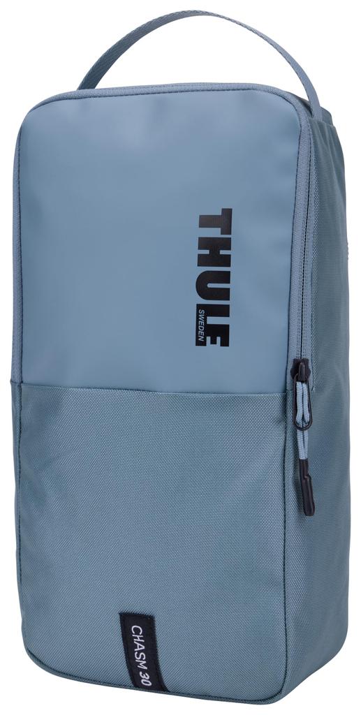 Thule Chasm Duffel Bag, 30L, Heavy-Duty, Weather-Resistant, Lockable Zipper Pulls, 1.2kg Capacity, Pond Gray