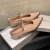 34-42 can be returned or exchanged in the autumn of 2025, the new fashion pointed cat heel single shoes women's one-word buckle soft leather women's