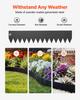 Galvanized Steel Landscape Edging, 6-Pack 1016 x 203 mm Metal Edging for Landscaping with 6 Mounting Clips, Bendable Metal Garden Edge Border for