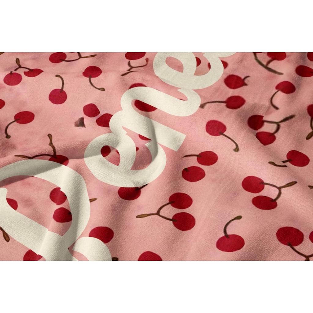 Custom Name Beach Towels Cherry Lightweight Microfiber Towel Anti-Sand Quick-Drying Bath Towels Personalized For Party Birthday