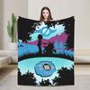 Guilmon Blankets Digimon Nostalgic Anime Wool Vintage Soft Throw Blanket for Bedding Lounge  Winter