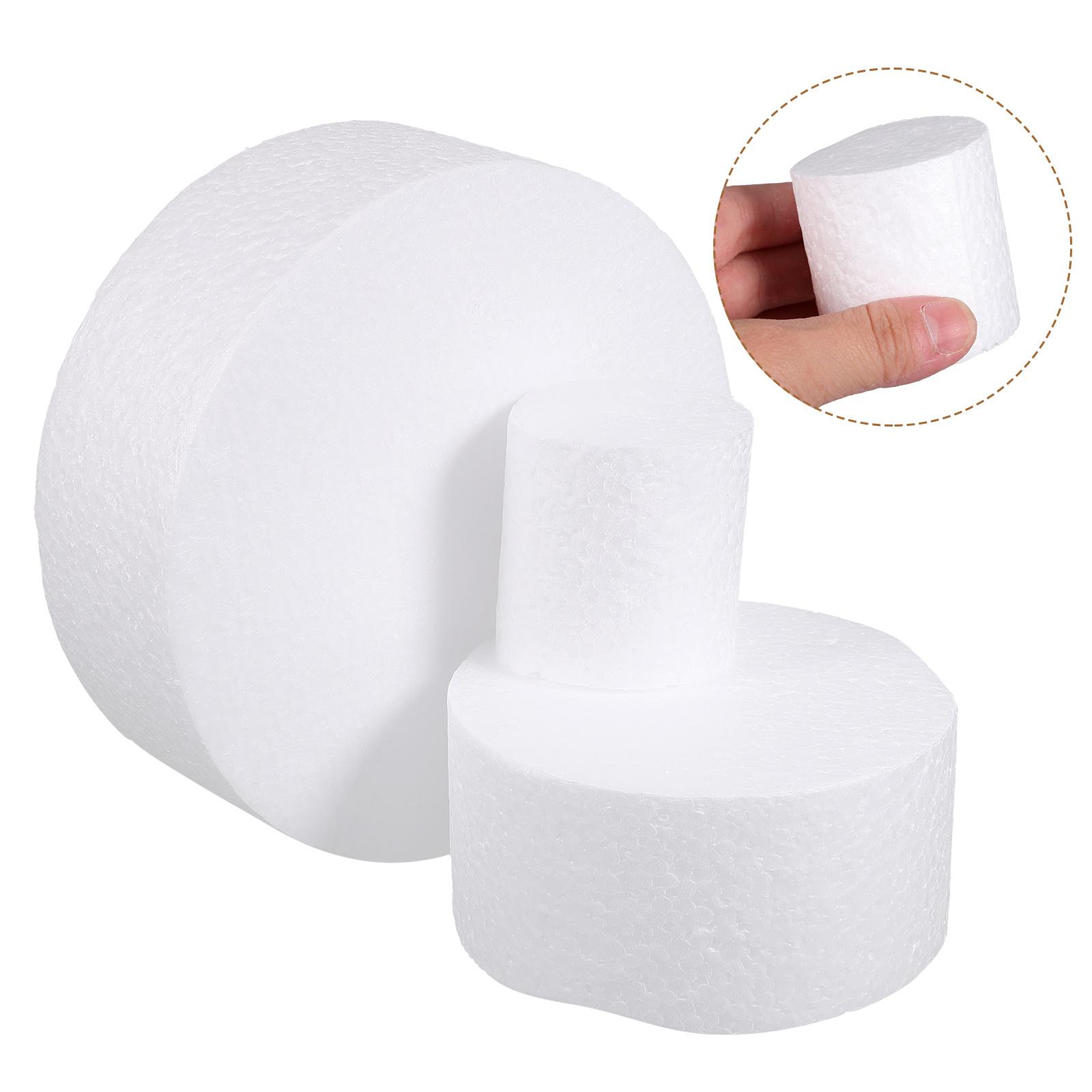 

Набор из 3-х протезных пенопластовых моделей для торта с вращающейся подставкой для выпечки тортов для украшения свадьбы, вечеринки, украшения торта белый