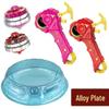 Free Shipping Dual Alloy Burst Gyro Toy - Magic Light Pull String Battle Gyro