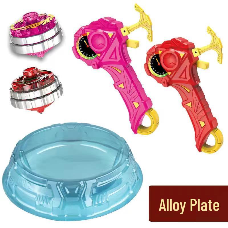 Free Shipping Dual Alloy Burst Gyro Toy - Magic Light Pull String Battle Gyro