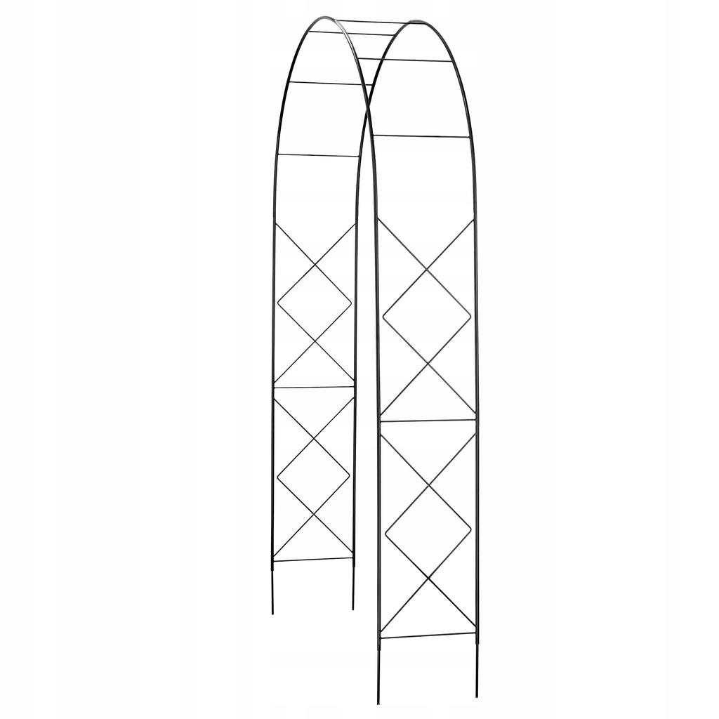 KADAX Pergolă de grădină metalică Arc pentru trandafiri cățărători Flori Suport pentru flori 255cm