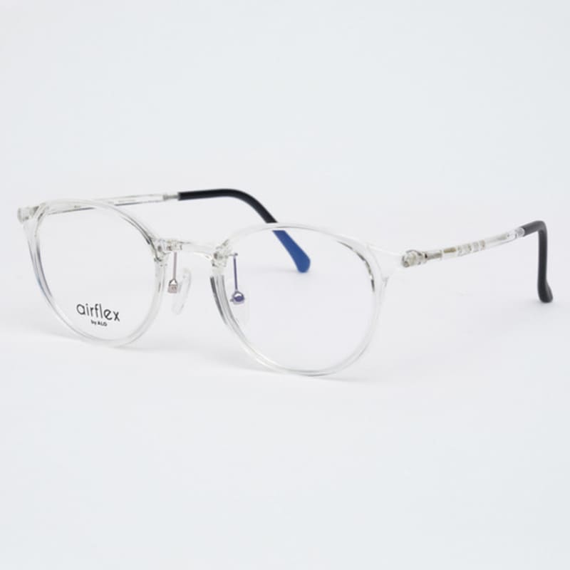 aloeyewear [AIR FLEX] AL6401 2020G Airflex Ultralight_Transparent Clear Round Glasses Frame_Blue Light Lens Selection